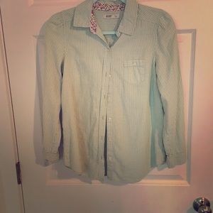 Pastel striped button down shirt